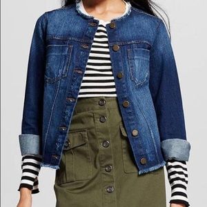 LOWEST PRICE! Who What Wear frayed denim jacket